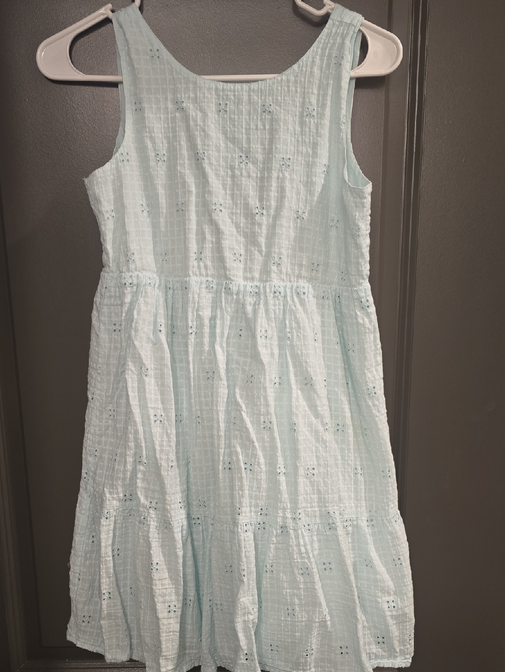 Cat & Jack Mint Eyelet Tiered Sundress